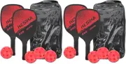 Pickleball Paddle Set with 4 Pickleball Rackets 8 Balls Equipment, Indoor & O...