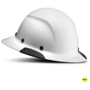 LIFT Safety HDF-24MWG DAX Full Brim Hard Hat with Mips - Ratchet - White