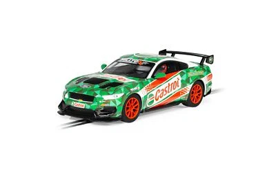 SCALEXTRIC - 1:32 Scale Ford Mustang GT4 - Castrol Drift Car Slot Car - C4327