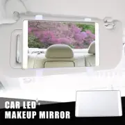 Car Visor Vanity Rear View Makeup Mirror 2 Sides 22 LED Light Rechargeable White