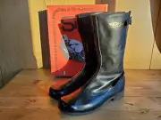 SIDI 1960s AGO Vintage Riding Leather Boots US 8.5 Color Black Unused With Box