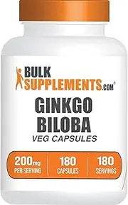 BULKSUPPLEMENTS.COM Ginkgo Biloba Extract Capsules - Ginkgo Bilboba 2000mg - Ginkgo Biloba Supplements - Ginkgo Biloba Pills - 1 Capsule per Serving - 180-Day Supply (180 Veg Capsules)