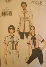 Vogue Patterns V8855 Misses' Blouse Size 6-14 UC/FF