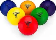 GSM Brands Dodgeballs - Foam, Soft Skin, Low Bounce, 5.9" - Set of 6 Dodge Balls for Kids and Adults
