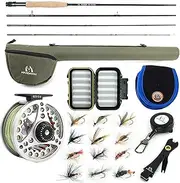 Maxcatch Extreme Fly Fishing Combo Kit 3/5/6/7/8 Weight, Starter Fly Rod and Reel Outfit, with a Protective Travel Case (7wt 9' 4pcs Rod Combo)