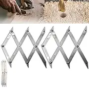 Woodworking Center Finder Marking Tool, Equal Spacing Layout Tool, 3 Point Center Finder Tool for Precise Measurements, Equidistant Measuring, Equal Space Divider (2pcs)