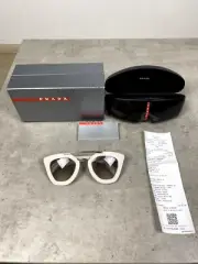 RARE PRADA MILANO Ornate Saffiano Leather Sunglasses SPR 14S