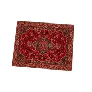 ANYMOB Mouse Pad Red Orange 22X18CM Persian Tribal Carpet Computer Office Desk Non-Slip Mat