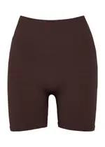 PRISM2 Composed Stretch-jersey Cycling Shorts, Shorts, Ribbed - Chocolate - One Size One Size