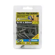 Zenith 8 - 10 x 60mm Treated Pine Countersunk Head Screws - 50 Pack Screws