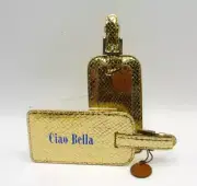 Luggage Tag Set of Two with Buckle Ciao Bella Gold