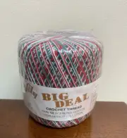 New Sealed Lily Big Deal Crochet Thread Size 5 3 Ply # 138S Mistletoe 250 yards