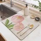 Super Absorbent Draining Mat Diatomaceous Drain Pad Table Decor