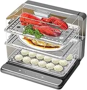 Electric Food Steamer, 1100W 3 Tier Foldable Vegetable Meat Steamer with 20L Large Capacity 15s Release Steam 24H Appointment for Veg Meat Fish Rice
