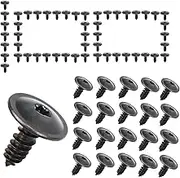 Jiimhte Car Self Tapping Screws | Fixing Screws for Mudguard Bumper - Precise Car Fastening Tool Exterior Accessories Pack for Workshop Home