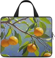 Laptop Case Sleeve Shockproof Computer Carrying Bag Orange Branches Laptop Bag Tote Lightweight Notebook Case Cover Traveling Briefcase Handle Bags for Travel Business 17inch
