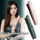 2 In 1 Hair Straightener USB Cordless Straightening Flat 8U2L Curling Iron√