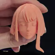 1:12 Cyberpunk Lucy Girl Head Sculpt Carved For 6" Female Action Figure Doll Toy