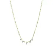 Meira T 14K Yellow Gold Bezel Set Diamond Drop Necklace, 18
