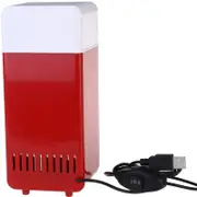 Single Can Mini Desktop Beverage Hot and Cold Refrigerator
