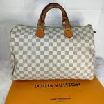 LOUIS VUITTON 路易威登 波士頓包 N41533 格紋DAMIER AZUR SPEEDY 日本直送 二手