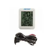 Adventure Kings 12V Fridge Wiring Kit Cig Plug + Wireless Fridge Thermometer 30m
