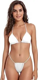 [HiSexy] Women Micro String Bikini Sets Halter Swimwear Bra Tops Beachwear Extreme Sexy Thong Lingerie Swimsuit