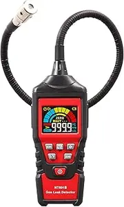 Gas Leak Detector Portable Combustible Gas Detector Gas Analyzer Flammable Natural Gas Acetone Propane Benzene Ethanol Gasoline Methane Tester 9999 PPM 20% LEL with LCD Color Display