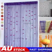 Rose Thread Door Curtain, Tassel String Curtain With Roses Room Divider Decor ﹤