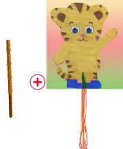 Tiger Pinata Piñata Tigre kids boy girl happy birthday pull string or hit stick