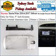 For 9 Nine Inch Screen Fascia Fits Toyota Yaris/Vitz 2014-2017 Silver*