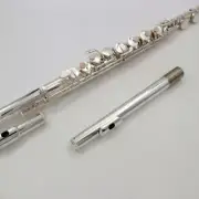 16 hole silver plated key instrument with case Alto flute G Tune covered