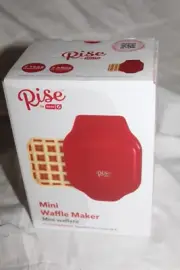Rise by Dash Mini Waffle Maker 4" RED BRAND NEW