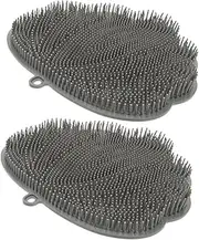 VINTORKY Soothing Back Scrubber Body Exfoliator Antislip Shower Foot Mat for Men
