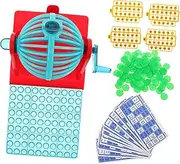 Toyvian Bingo Machine Toy Boys and Girls Interactive Tabletop Game Emotion Improvement Toy Hand Cranked Bingo Machine Fun Party Supply