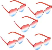 [Kisangel] Unique Nightclub Party Glasses 5pcs Fashion Decorative Sunglasses for Men Women Independence Day Photo Booth Props