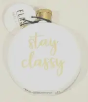 New White Stay Classy Pocket Sized Flask - 3 oz - NWT