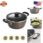 Lightweight 4.5 Qt Nonstick Dutch Oven in Hazelnut - Perfect for Stovetop Use