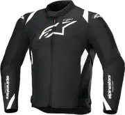 Alpinestars T-SP 1 V2 waterproof Motorcycle Textile Jacket, black-white, Size M for Men Black White