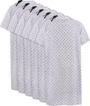 Unisex Hospital Gowns 6 Pack with Back Tie Fits Men Women Size up to 2XL