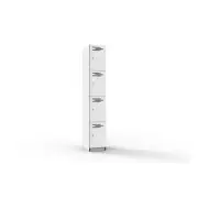 Space 4 Door Melamine Locker 1850Mm H X 305Mm W X 455Mm D White