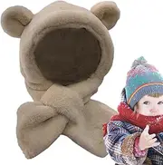 [Generic] Kids Winter Hat With Ear Flaps - With Cute Design Toddler Winter Hats Scarf,Winter Hats Toddler Scarf Toddler Snow Hat, Skin-Friendly Full Protection, For Children