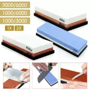 1/2x Water Stone 1000/3000 Whetstone Knife Sharpener Sharpening Flattening