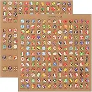 GRIRIW 291Pcs National Flag Thumb Tacks Creative Country Map Push Pins for Bulletin Board Office and Travel Maps and Flag Thumbtacks for Easy Pinning