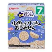 [唐吉軻德] Pigeon貝親 7月以上寶寶零食 元氣補鈣零食 小魚羊棲菜米餅 6g×2袋（有效期限至2024年1月1日)
