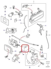 ( 1 ) GENUINE LAND ROVER ASR1652 RIVET - Door Handle 1996-2006 Freelander (for: Land Rover)