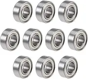 uxcell R188ZZ Deep Groove Ball Bearings Z2 1/4 Inch x 1/2 Inch x 3/16 Inch Double Shielded Chrome Steel Skateboard Bearings Sealed Industrial Bearings10pcs