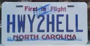 Highway 2 Hell North Carolina Metal Sign