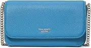 [Kate Spade New York] AVA Pebbled Leather Flap Chain Wallet, Back to School Blues Multi, Back to School Blues Multi