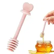 Honey Stirrers, Portable Honey Spoon Dipper, Coffee Tea Stirrer Server Beverage Mixing Spoon, Reusable Drink Stirrer, Easy-Pour Dipper, 5 Inch Perfect for Home, Offices, Or Travel